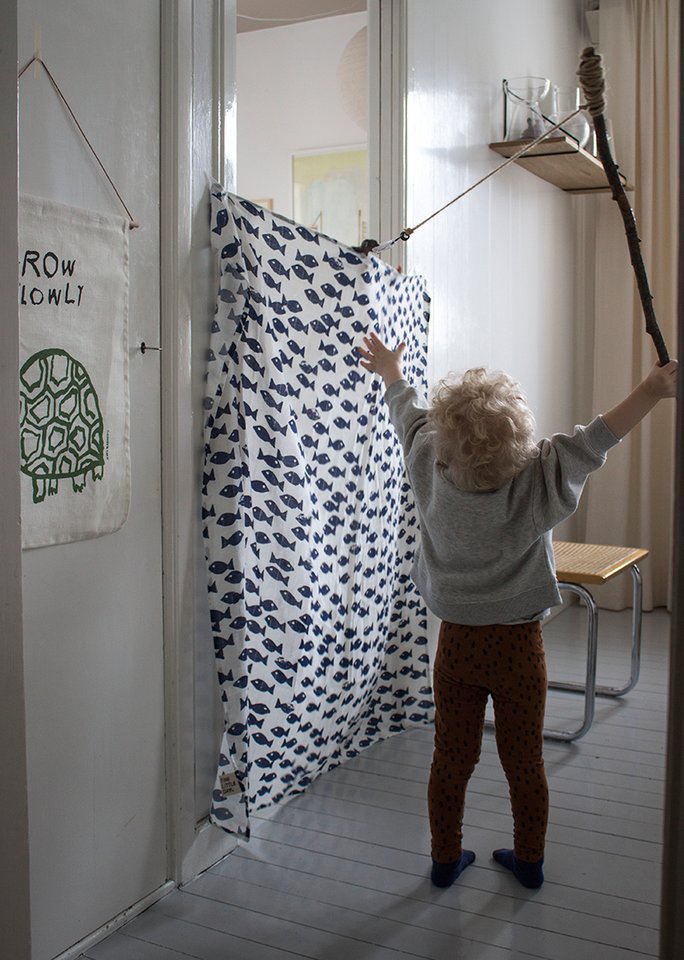 Fine Little Day Fish Muslin Blanket