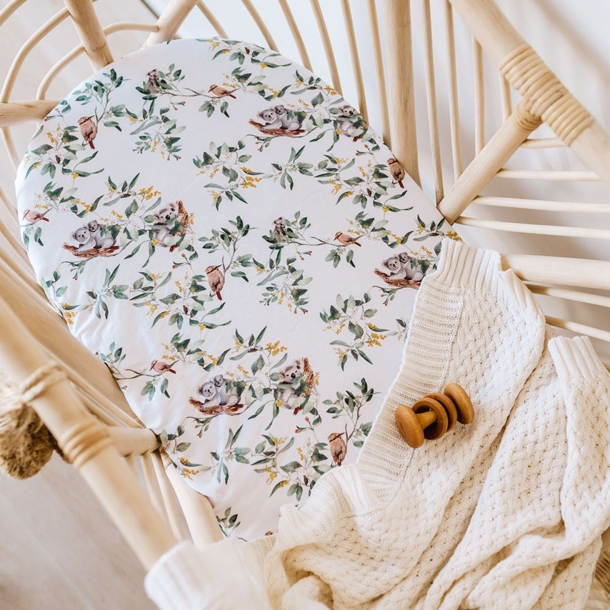 Snuggle Hunny Bassinet Sheet- Eucalypt