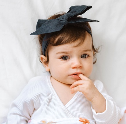 Bow Headband Wrap - Navy