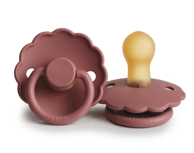 Frigg Pacifier Daisy Powder Blush Twin Pack