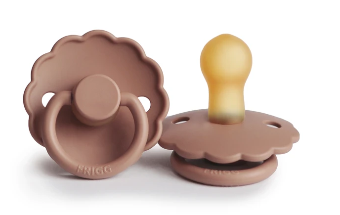 Frigg Pacifier Daisy Rose Gold Twin Pack