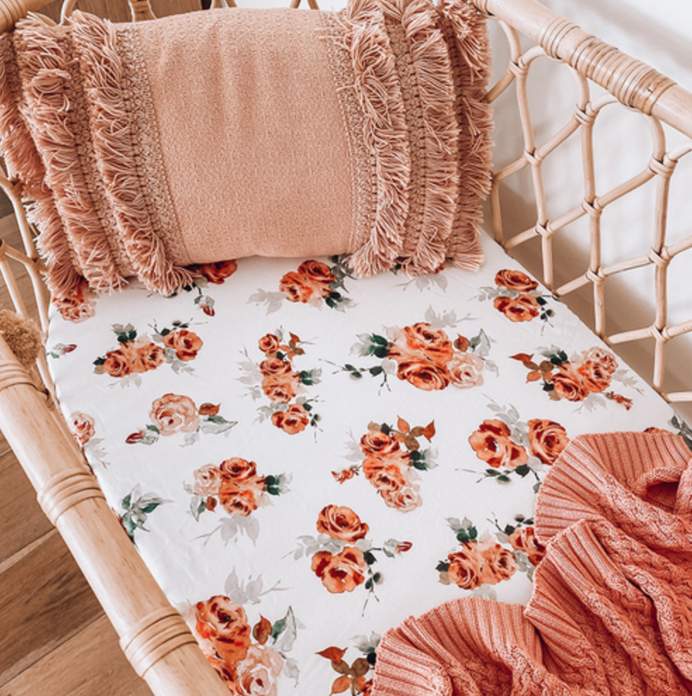 Bassinet Sheet - Rosebud