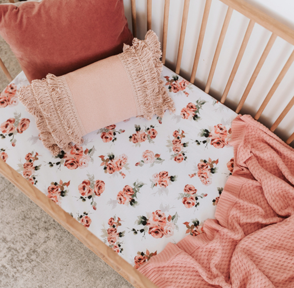 Cot Sheet - Rosebud
