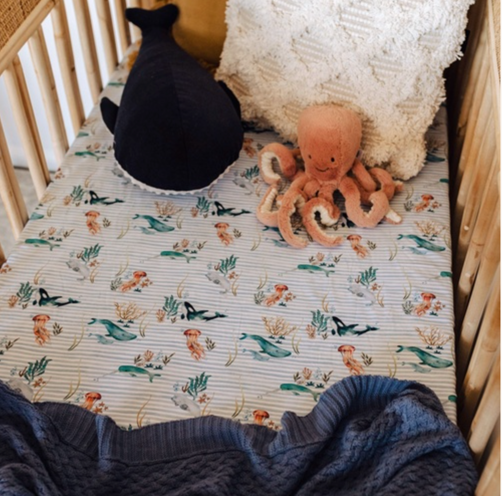 Cot Sheet - Whale