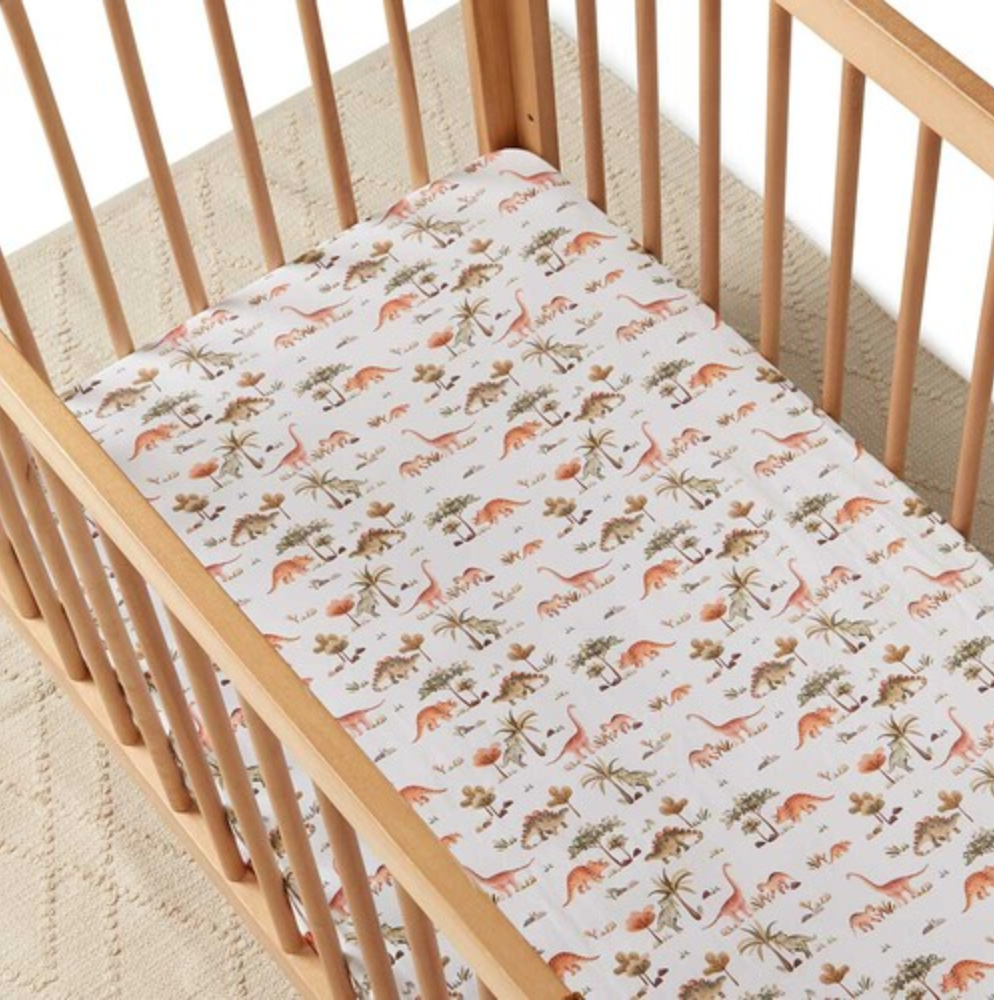 Snuggle Hunny Cot Sheet - Dino