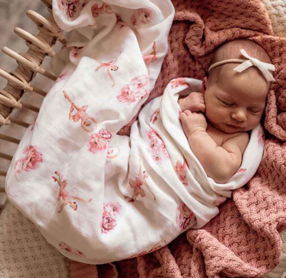 Snuggle Hunny organic wrap- Ballerina