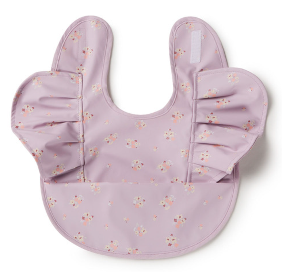 Snuggle Hunny Waterproof Bib- Lilac Bloom