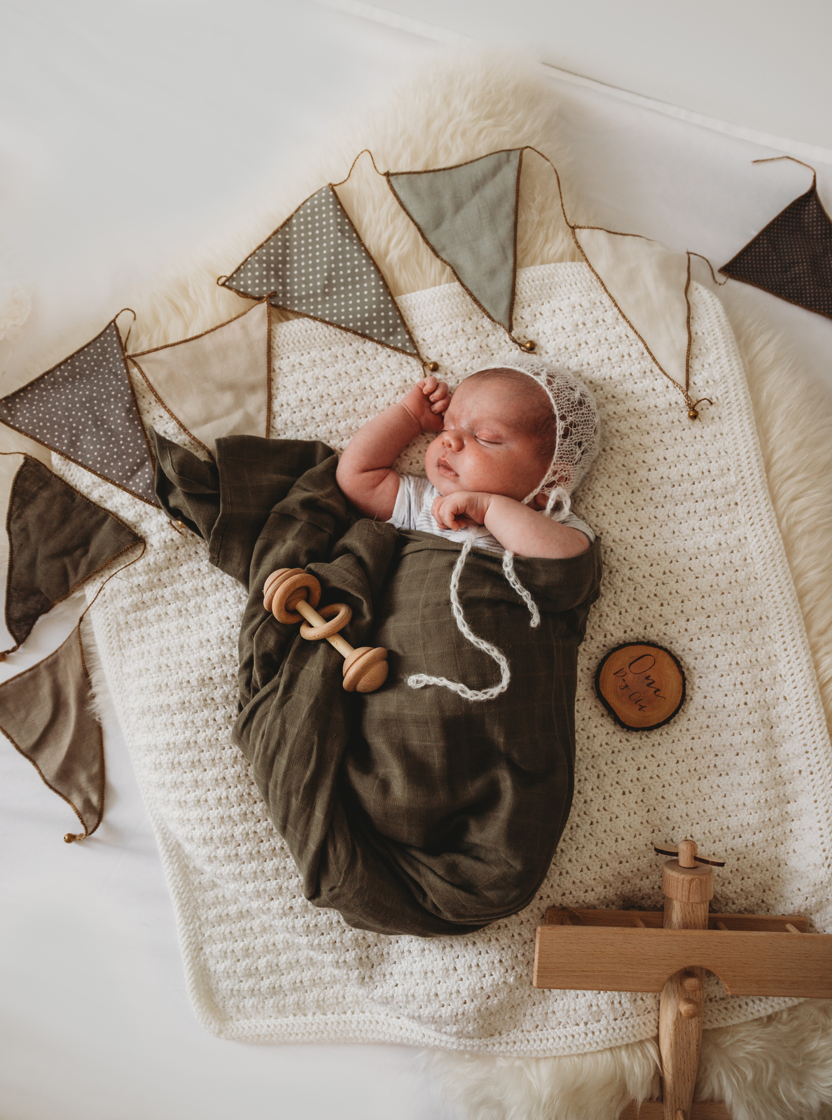 Dusty Olive Organic Muslin Wrap