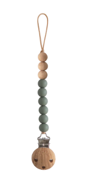 Mushie Pacifier Clip - Eva Dried Thyme