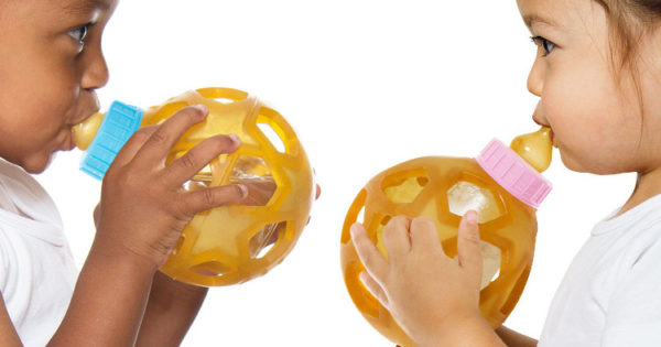 Hevea 2-in-1 Baby Glass Bottle with Star Ball