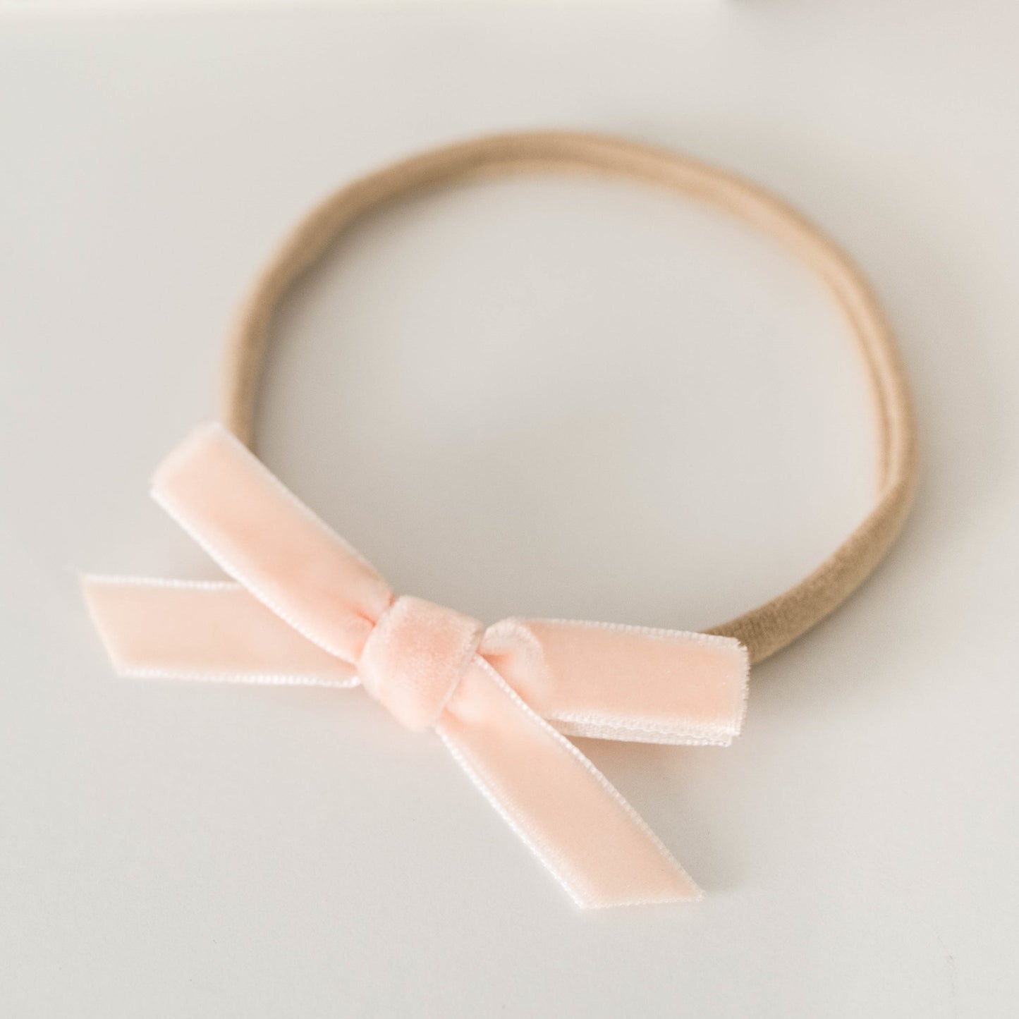 Velvet Baby Headbands - Lychee