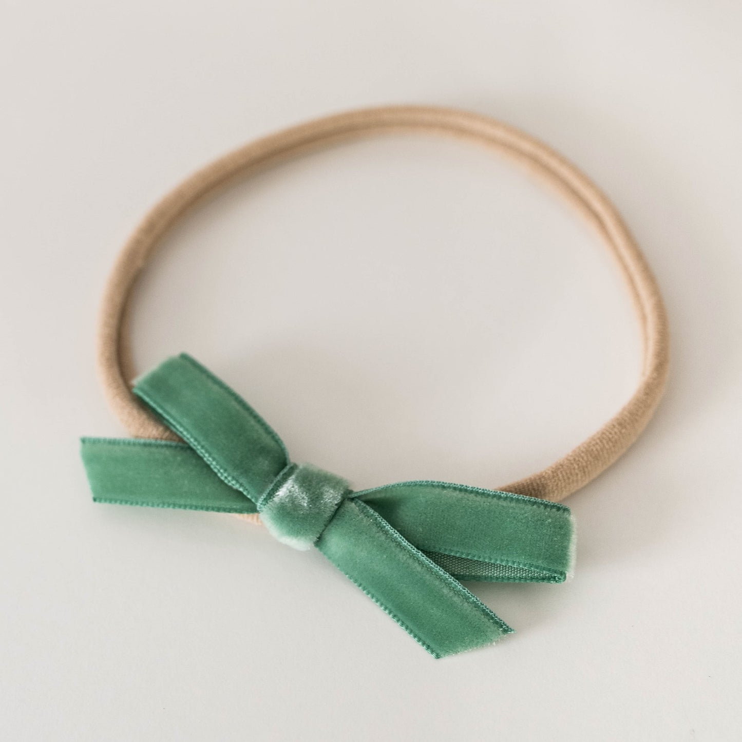 Velvet Baby Headbands - Olive Green