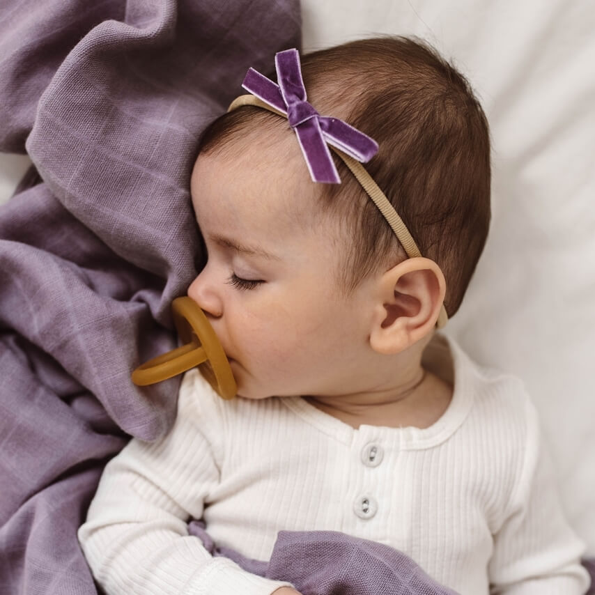 Velvet Baby Headbands - Violet