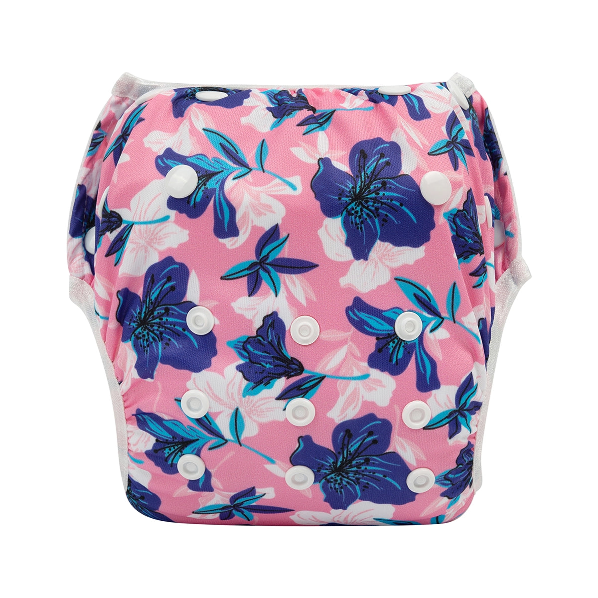 Baby Swim Diaper Blue & Pink Flower