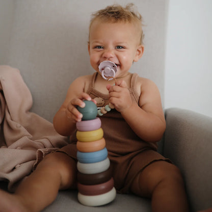 Mushie Stacking Rings Toy - Rustic