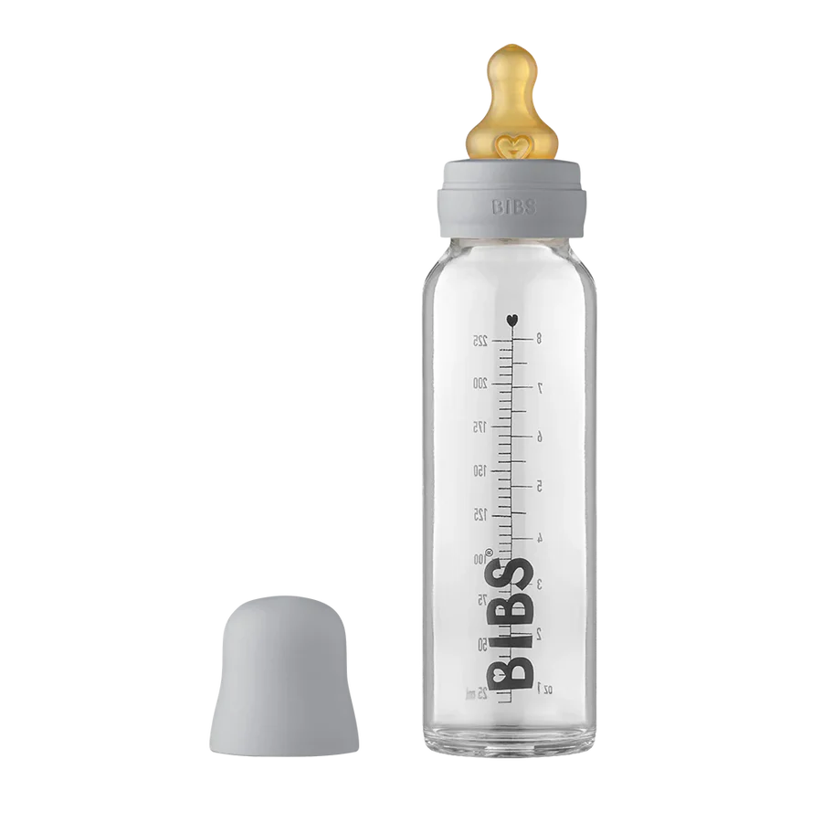 Bibs Baby 225ml Glass Bottle - Cloud
