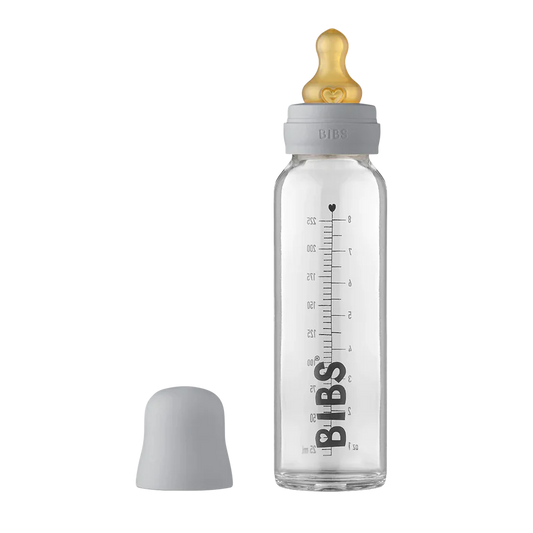 Bibs Baby 225ml Glass Bottle - Cloud