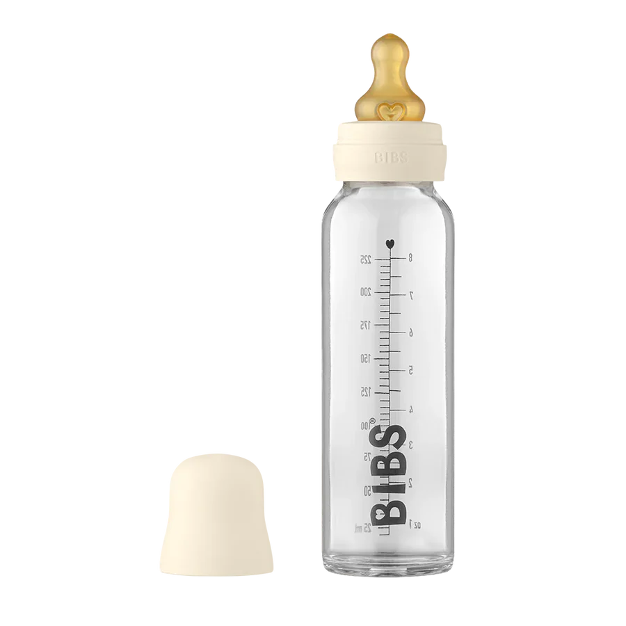 Bibs Baby 225ml Glass Bottle - Ivory