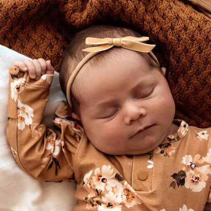 Velvet Baby Headbands - Gold