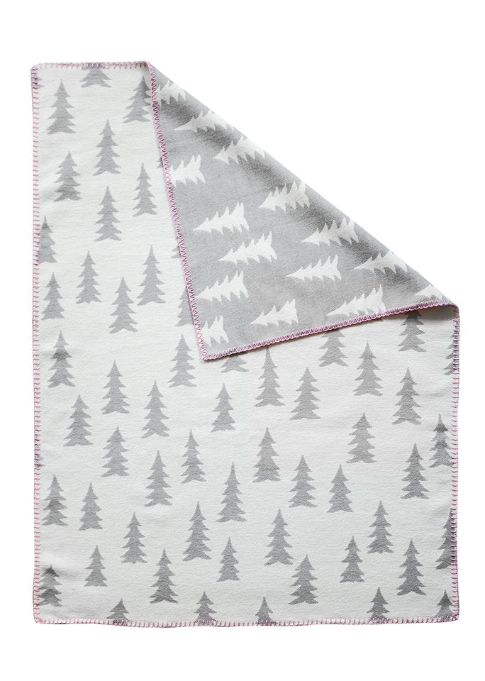 Fine Little Day Gran Woven Blanket Grey/White