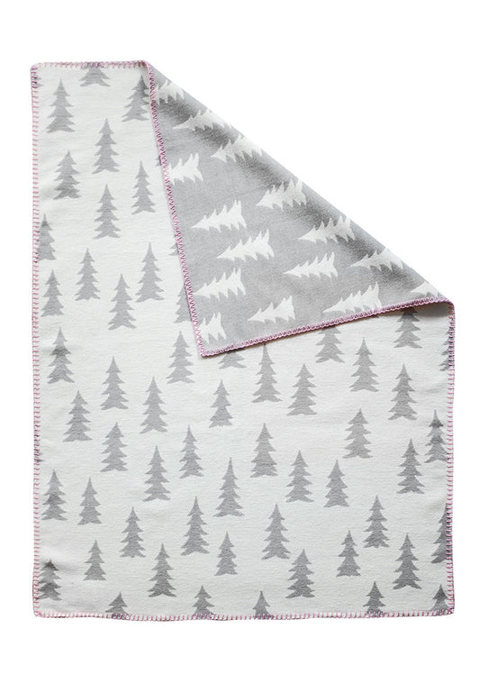 Fine Little Day Gran Woven Blanket Grey/White