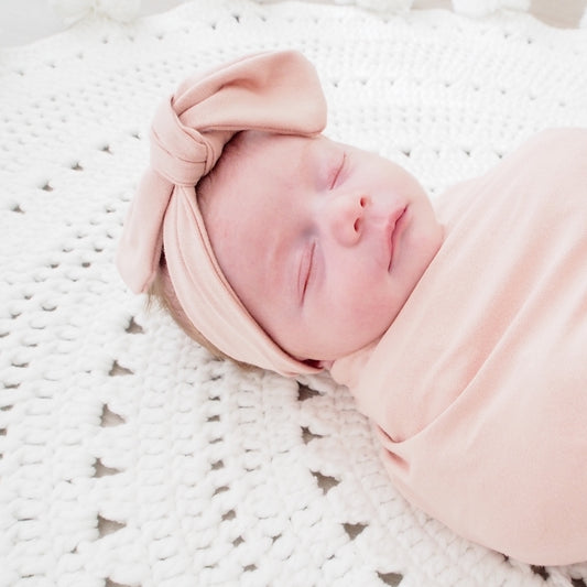 Topknot Headband- Blush Pink