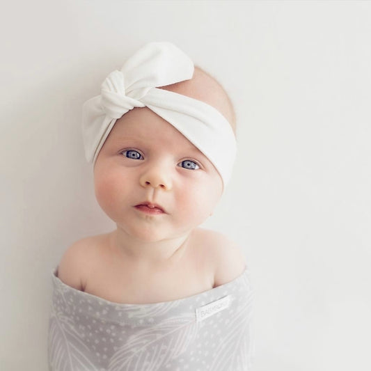 Topknot Headband- Classic White