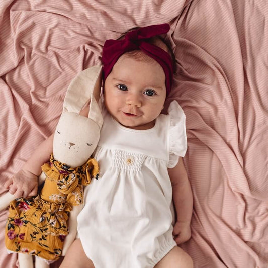 Topknot Headband- Burgandy