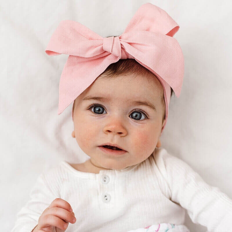 Bow Headband Wrap - Baby Pink