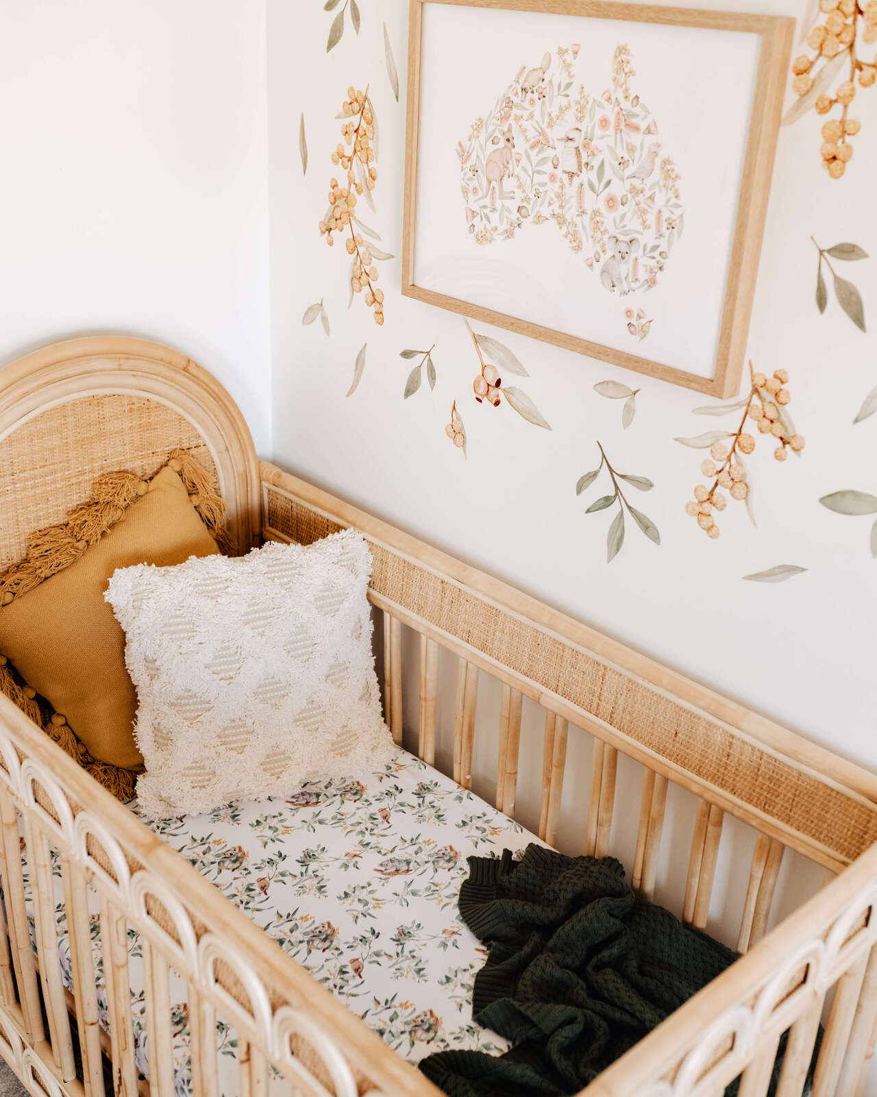 Snuggle Hunny Cot Sheet- Eucalypt