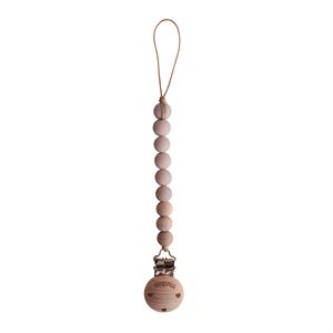 Mushie Pacifier Clip - Cleo Blush