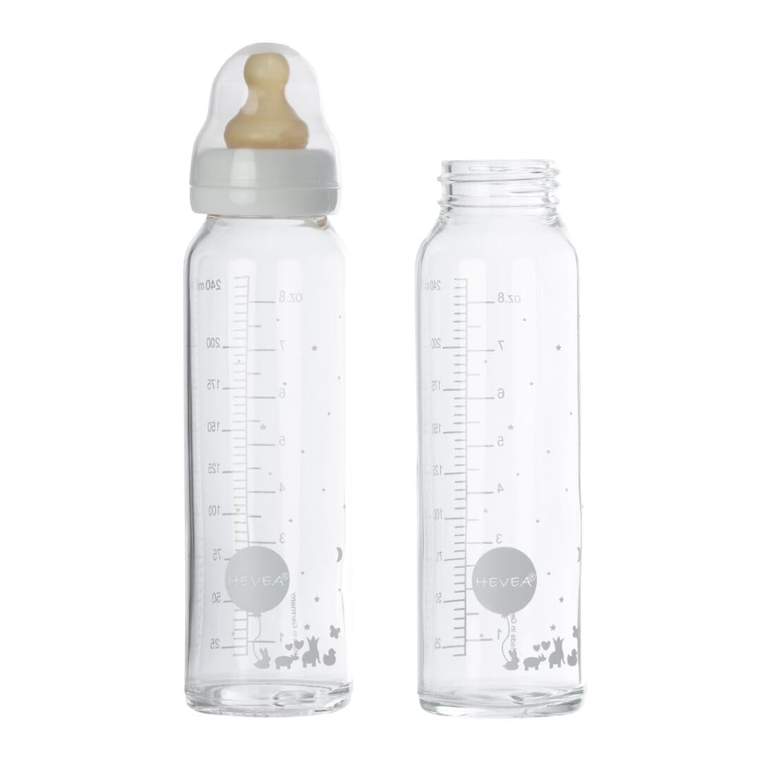 Hevea Baby Glass Bottle 2 Pack