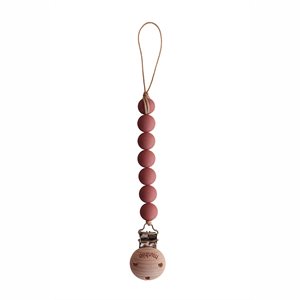 Mushie Pacifier Clip - Halo Redwood