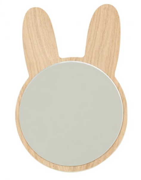April Eleven Rabbit Wooden Mirror