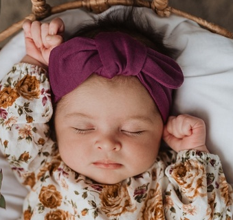 Topknot Headband- Mulberry