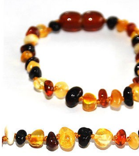 Natures Child Amber Anklet - Mixed Amber