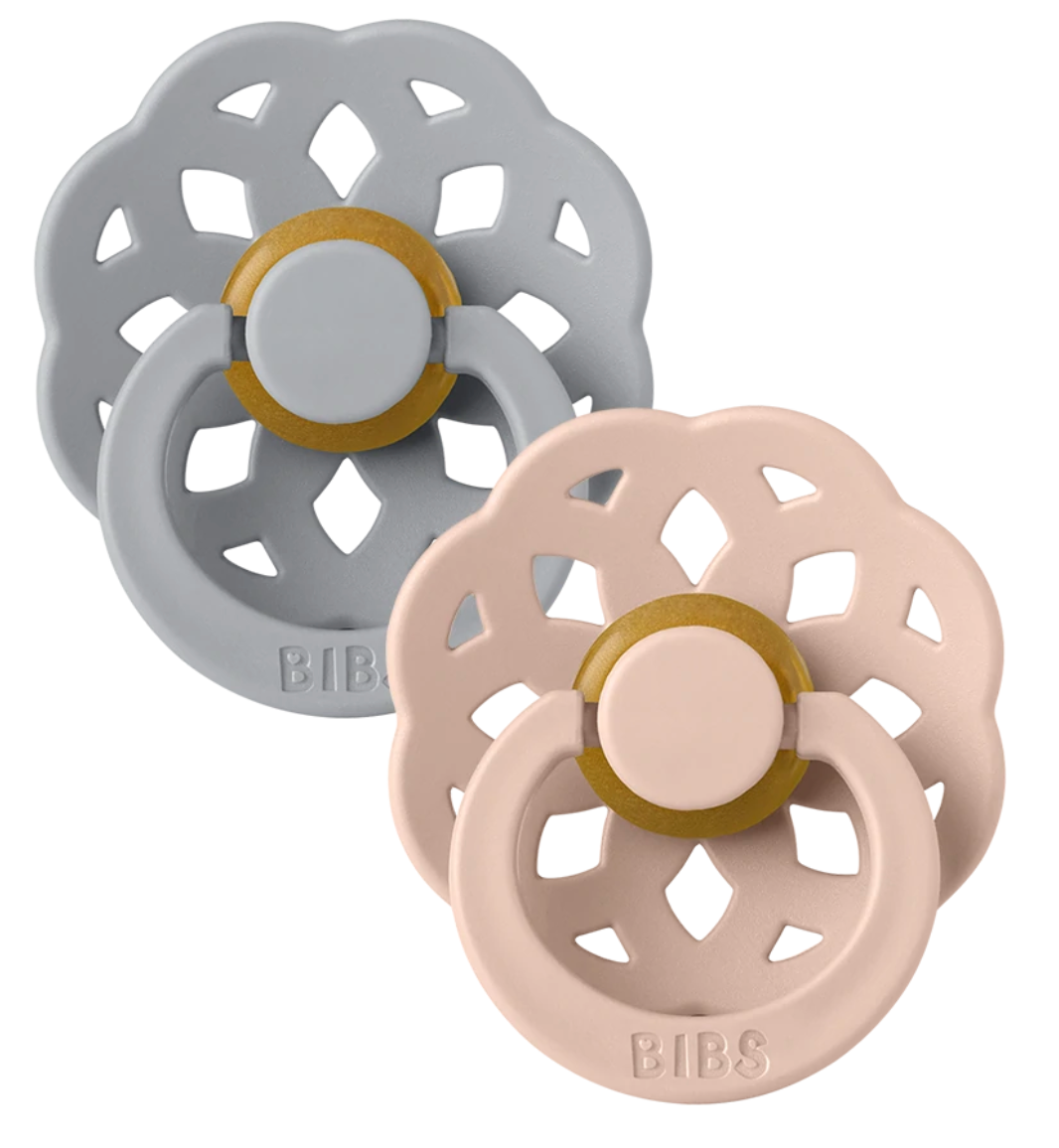 BIBS Pacifiers Boheme Twin Pack - Cloud/Blush