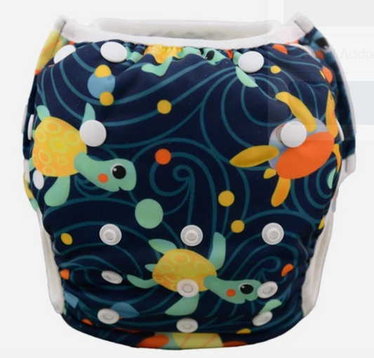 Baby Swim Diaper Turtle Cartoon Print