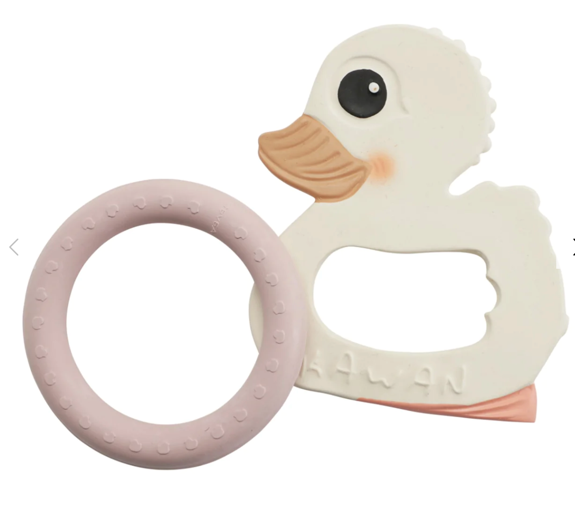 Hevea - Kawan Soother and Duck - Powder Pink