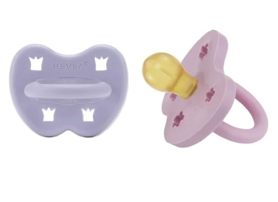 Hevea - Orthodontic 2 pack - 3-36m - Dusty Violet & Light Orchid