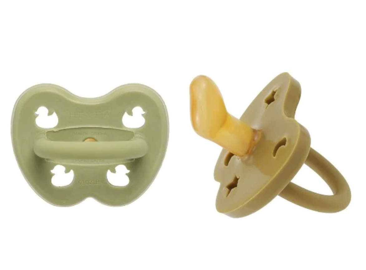 Hevea - Orthodontic 2 pack - 3-36m - Hunter Green & Olive