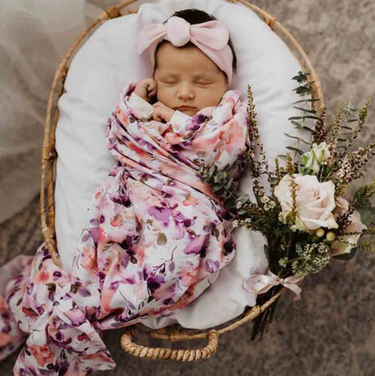 Snuggle Hunny organic wrap - Blushing Beauty