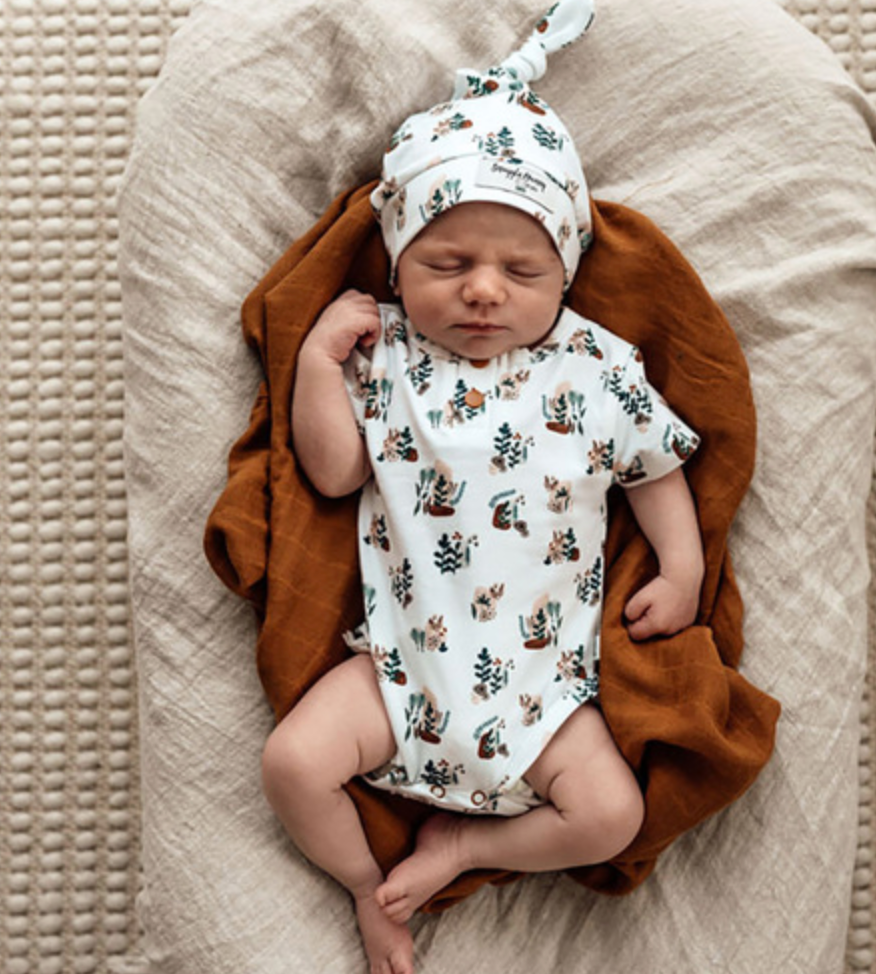 Snuggle hunny short sleeve bodysuit newborn (0000) - Arizona