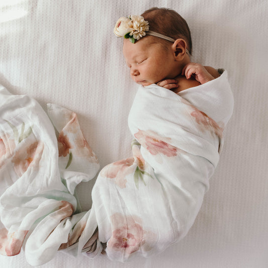 Sorbet Bloom Organic Muslin Wrap