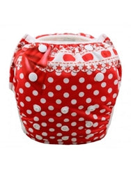 Baby Swim Diaper Red Ribbon Print