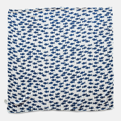 Fine Little Day Fish Muslin Blanket