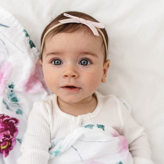Velvet Baby Headbands - Lullaby Pink