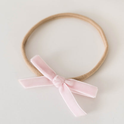 Velvet Baby Headbands - Lullaby Pink