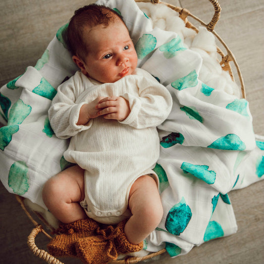 Sea Mist Organic Muslin Wrap