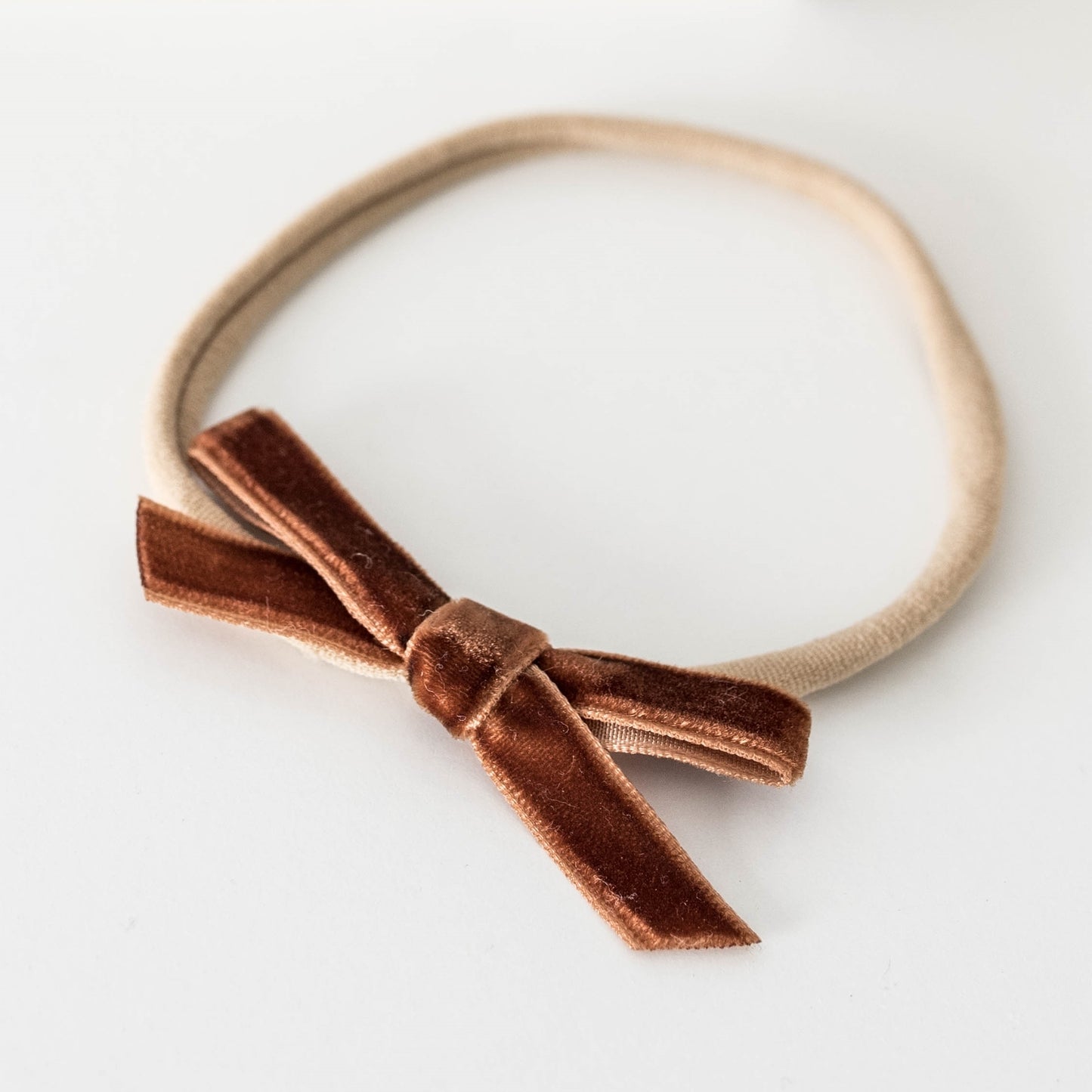 Velvet Baby Headbands - Toffee